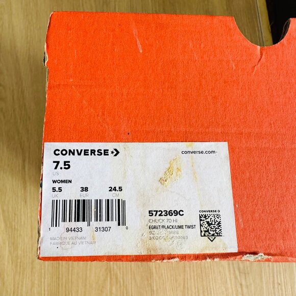 Rare Converse Chuck 70 Hi 7.5 Womens Shoes Animal Print Leopard Sneakers 572369C - Picture 10 of 11